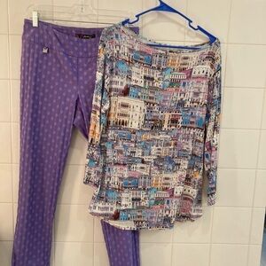 Peck & Peck Lavender Polka Dot Fabric